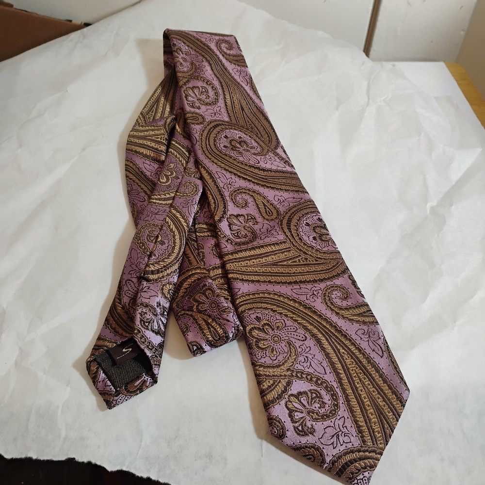 Santorelli Paisley Luxury Mens silk tie